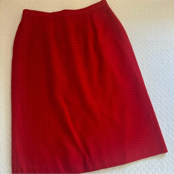 Vintage King Street 70s 80s 100% wool Mini Skirt Red, Size 12 with Pockets - Picture 1 of 13